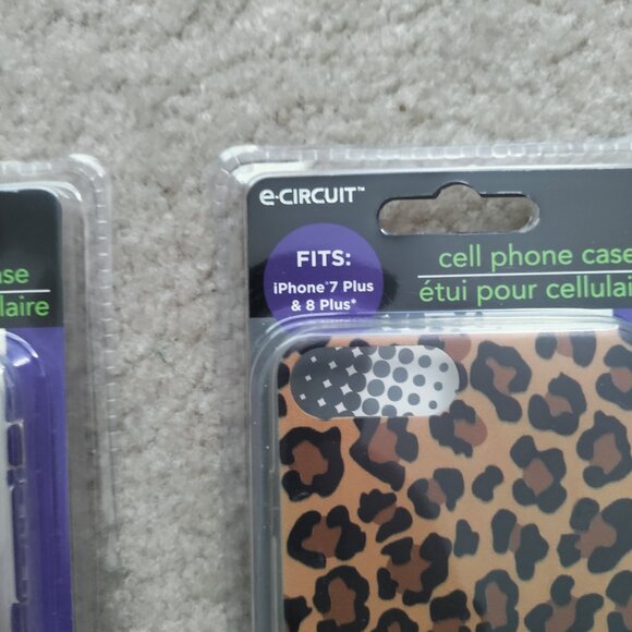 (2) New E-Circuit Apple iPhone 7 Plus & 8 Plus Pink & Brown Leopard Case - Picture 4 of 4